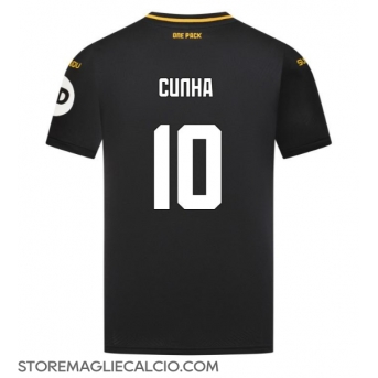 Wolves Matheus Cunha #10 Maglia Gara Trasferta Repliche 2024-25